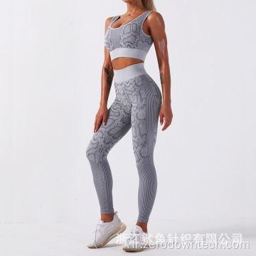 Ensemble de leggings de yoga pantalon deux pièces